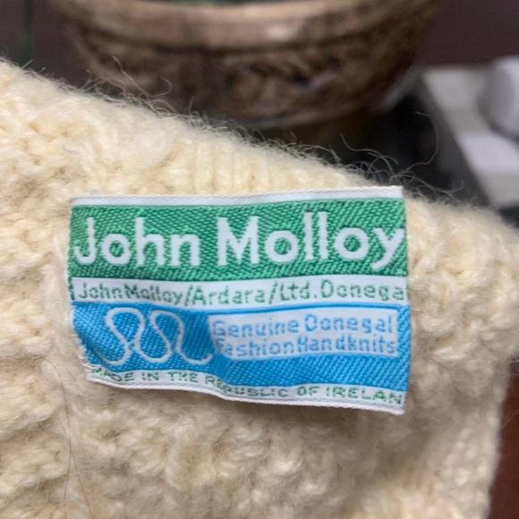 JOHN MOLLOY DONEGAL IRELAND KNIT Virgin WOOL BEANIE POM HAT - Picture 6 of 8